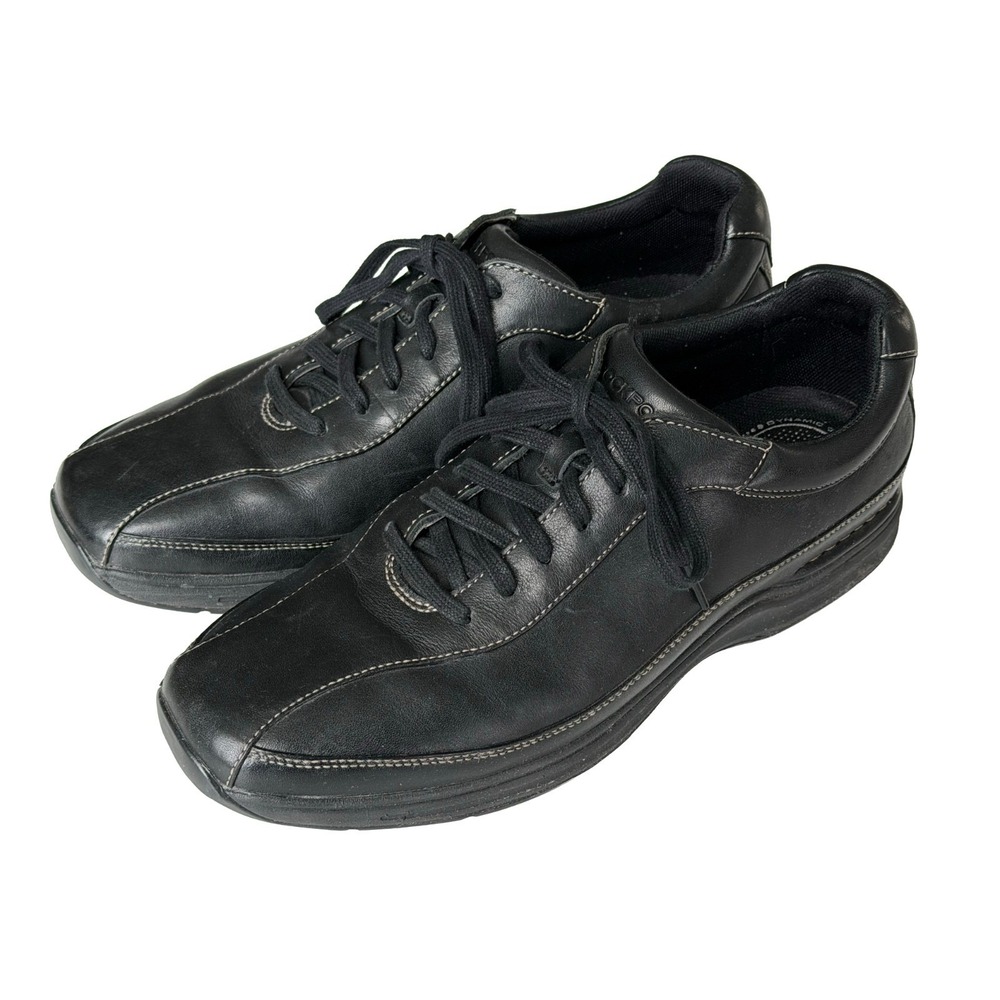 Rockport Signature Series Black Leather Oxfords Men's Size 9W Shoes Comfort